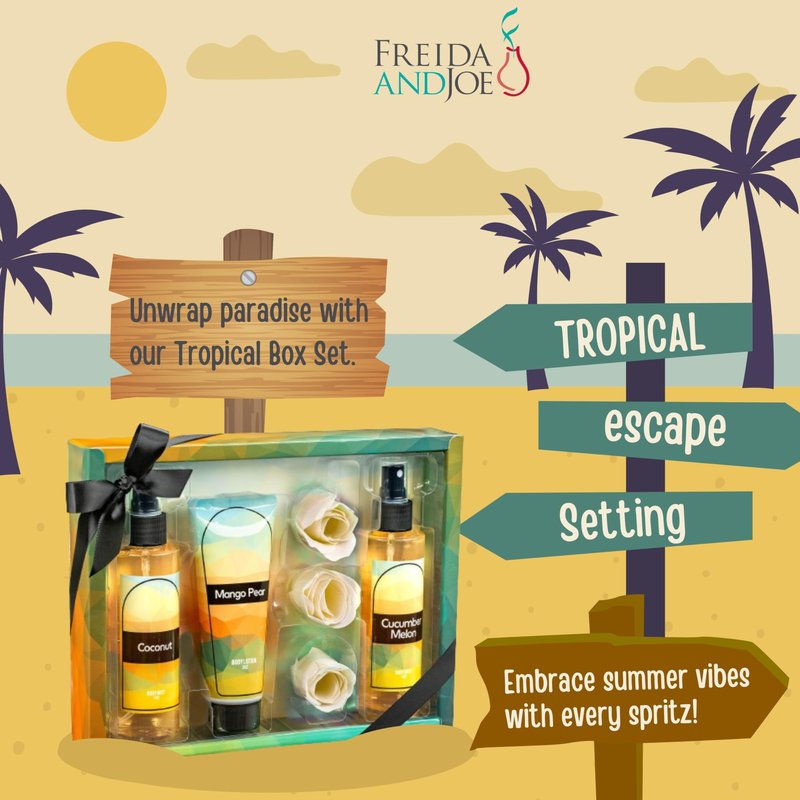 Fine Fragrance Body Mist & Body Splash Gift Set – Luxury Self-Care Combo for Women and Girls (Coconut, Cucumber, Mango Pear, Rose Soap) –for Mom