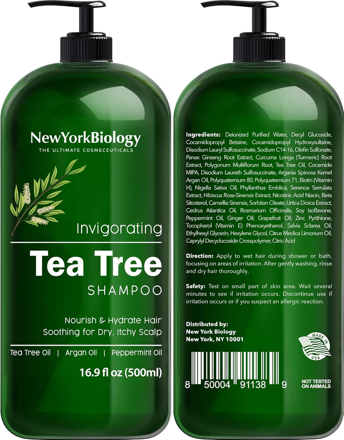 Tea Tree Oil Foot Cream - 8 Oz | Moisturizing Relief for Dry, Cracked Feet & Itchy Skin