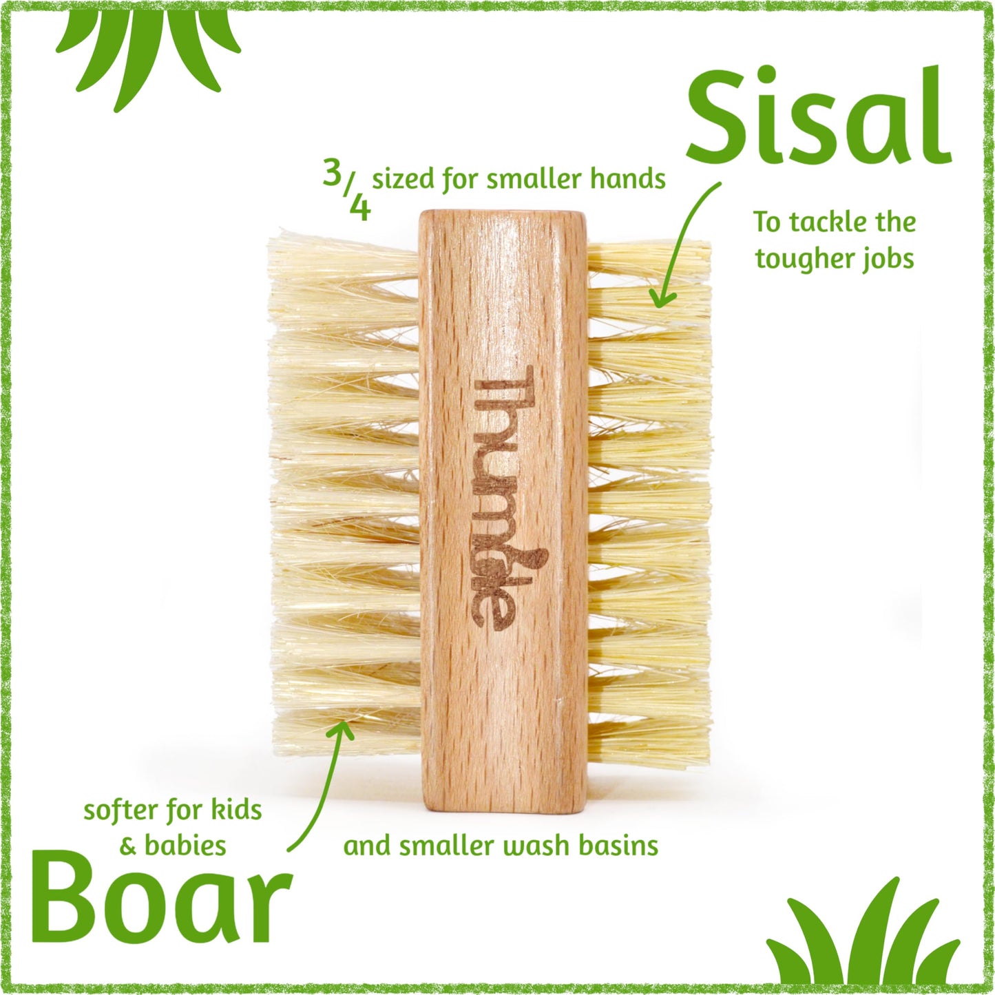 Baby Nails Wooden Nail Brushes For Cleaning | Fingernail Brushes For Cleaning Under Nails of Babies, Kids and Adults | Hand Scrub Brush For The Whole Family|2 Pack Small Scrub Brush