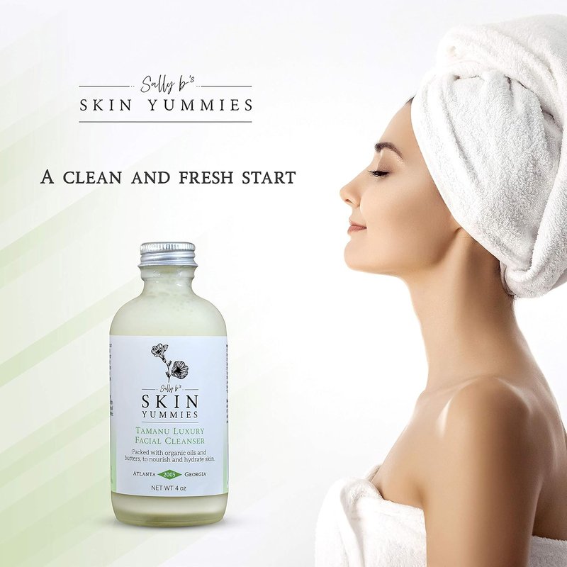 Tamanu Luxury Facial Cleanser - Gentle Cleansing Milk for Sensitive Skin | EWG Verified, Redness Relief, 4oz