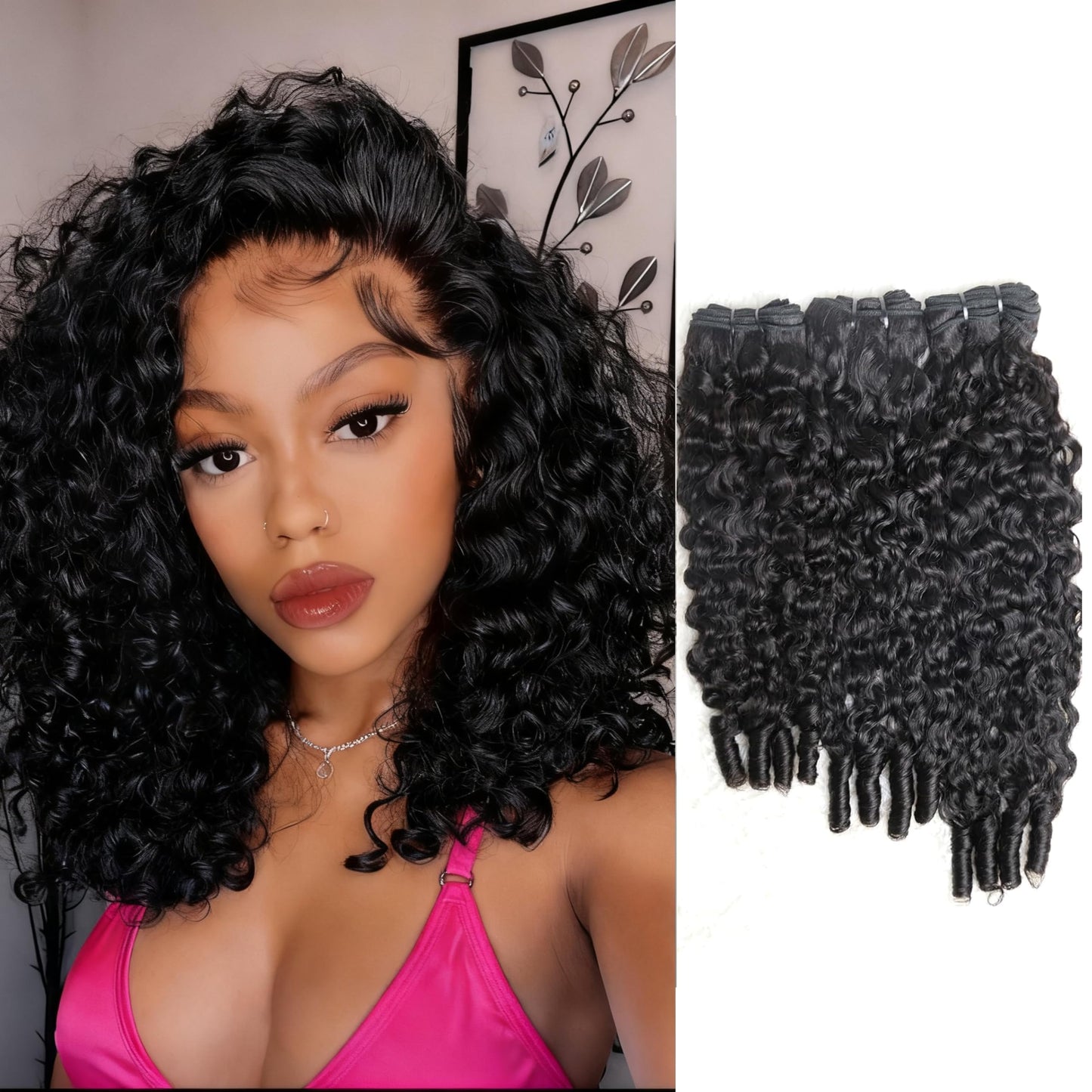 Burmese Curly Bundles Human Hair 18 Inch 12A 1 Curly Bundles Human Hair Weave with Spriral End 3c4a Quick Weave Real Human Hair Extensions For Black Women Natural Color