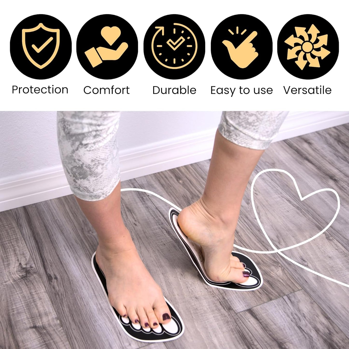 Disposable Black Tanning Feet Pads - 120 Pairs for Sunless Spray Tan Protection | Foot-Shaped Design