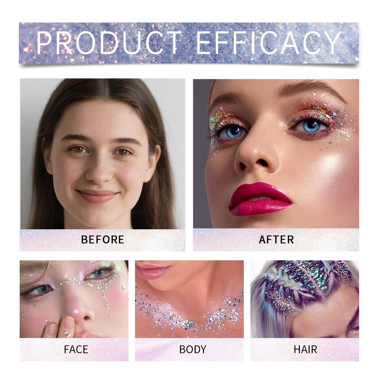Face and Body Glitter Stick,Holographic Sparkling Neon Outfit Singer Concert Music Rave Festival Party St Patricks Day Accessories Glitter Gel. (Green)