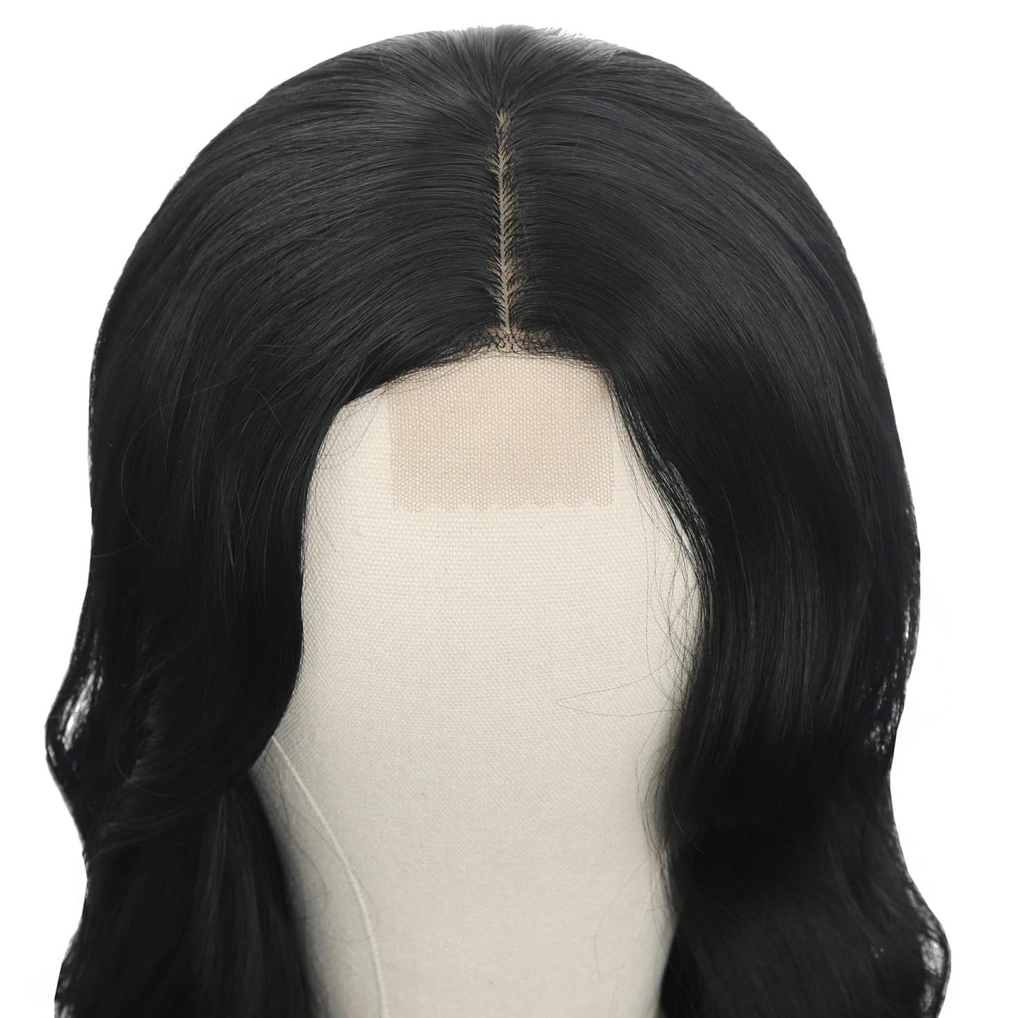 Long Wavy Wig - 30 Inch Black HD Lace Front Synthetic Hair for Women | Versatile Styles for Daily Wear & Cosplay