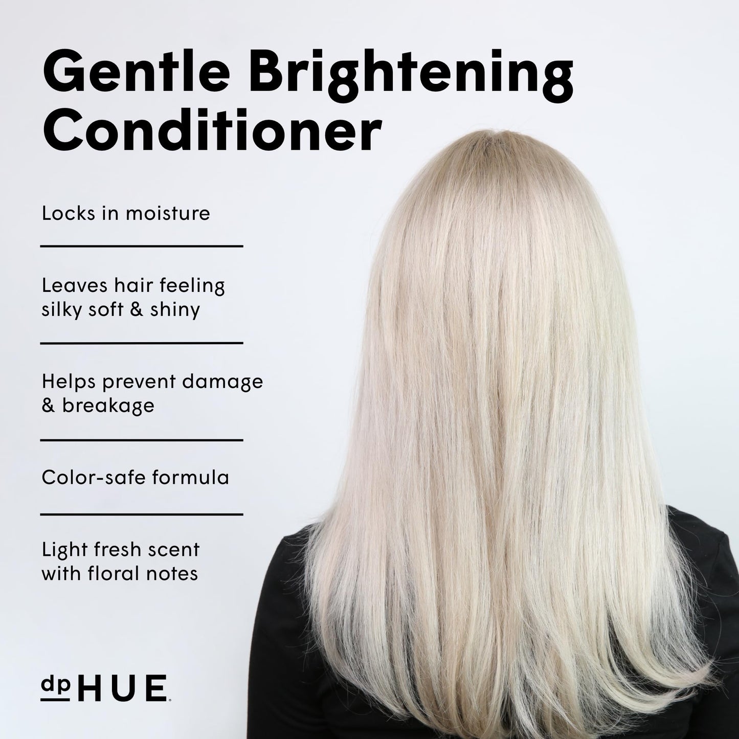 dpHUE Gentle Brightening Conditioner - 6.5 oz - Conditions While Boosting Brightness & Shine - Fresh, Floral Scent - Color Safe, Vegan, Cruelty Free