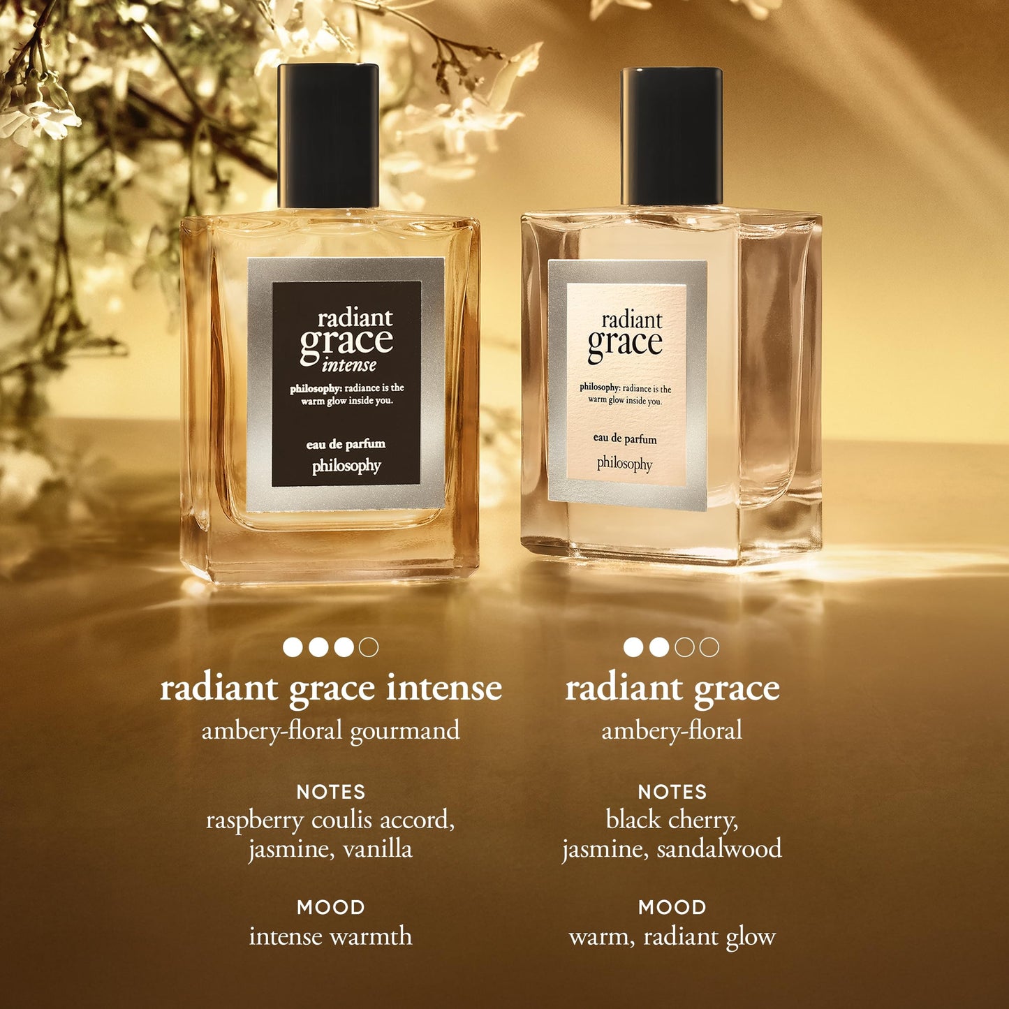 philosophy radiant grace intense eau de parfum for women, 4 oz