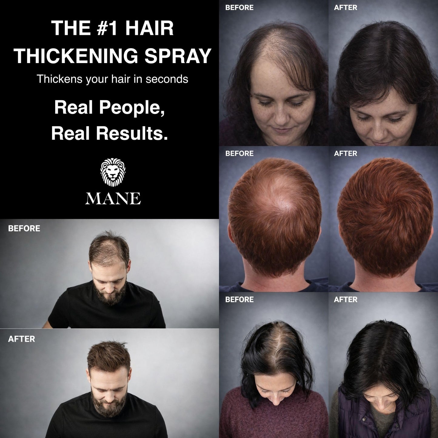Mane Hair Thickening Spray & Root Touch Up