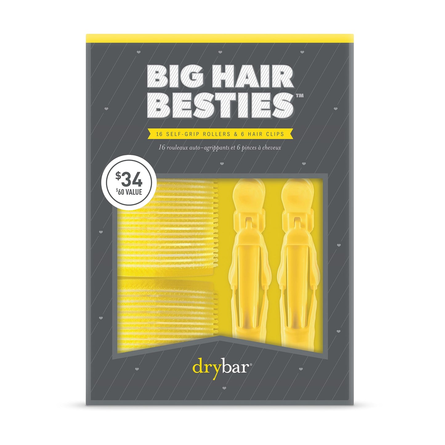 Drybar Big Hair Besties Kit, 16 Self-Grip Rollers & 6 Hair Clips