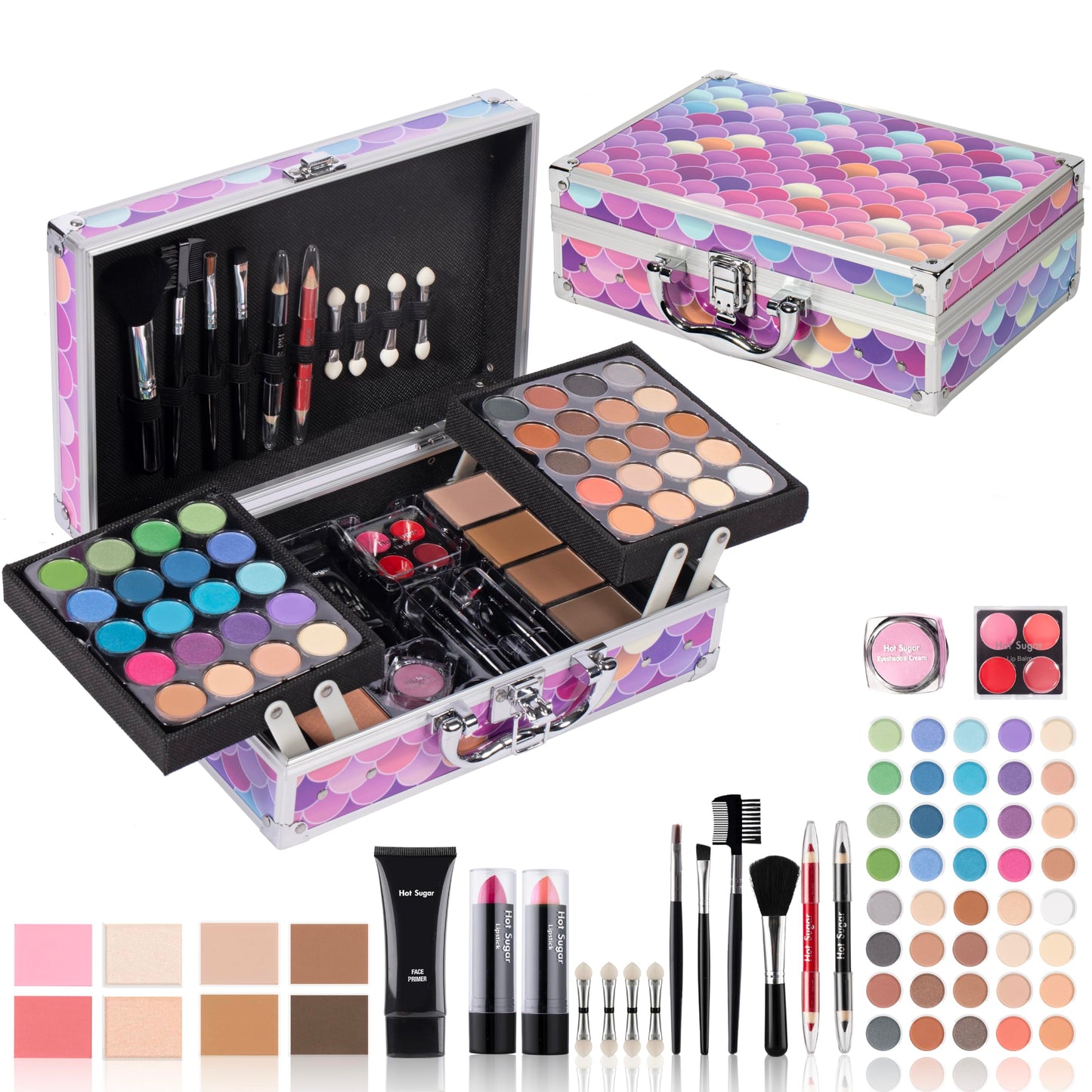 Hot Sugar Makeup Kit for Teen Girls 14-16, Beauty Box with Real Cosmetics for Women (Mermaid)