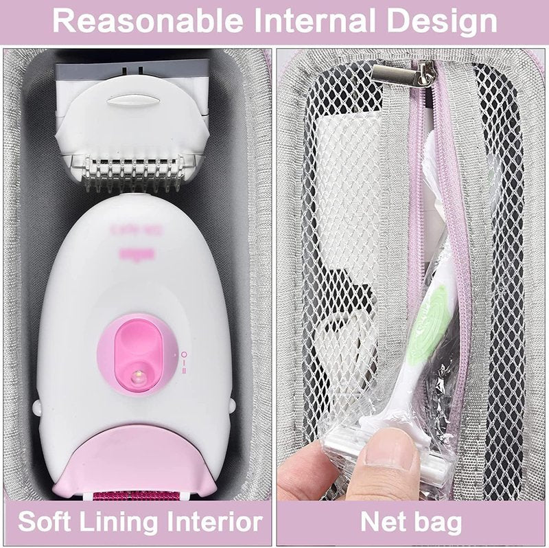 Epilator Organizer Case - Hard Protective Travel Storage Box for Braun Silk-epil 3/3-270 | Mesh Pocket, Holds Accessories