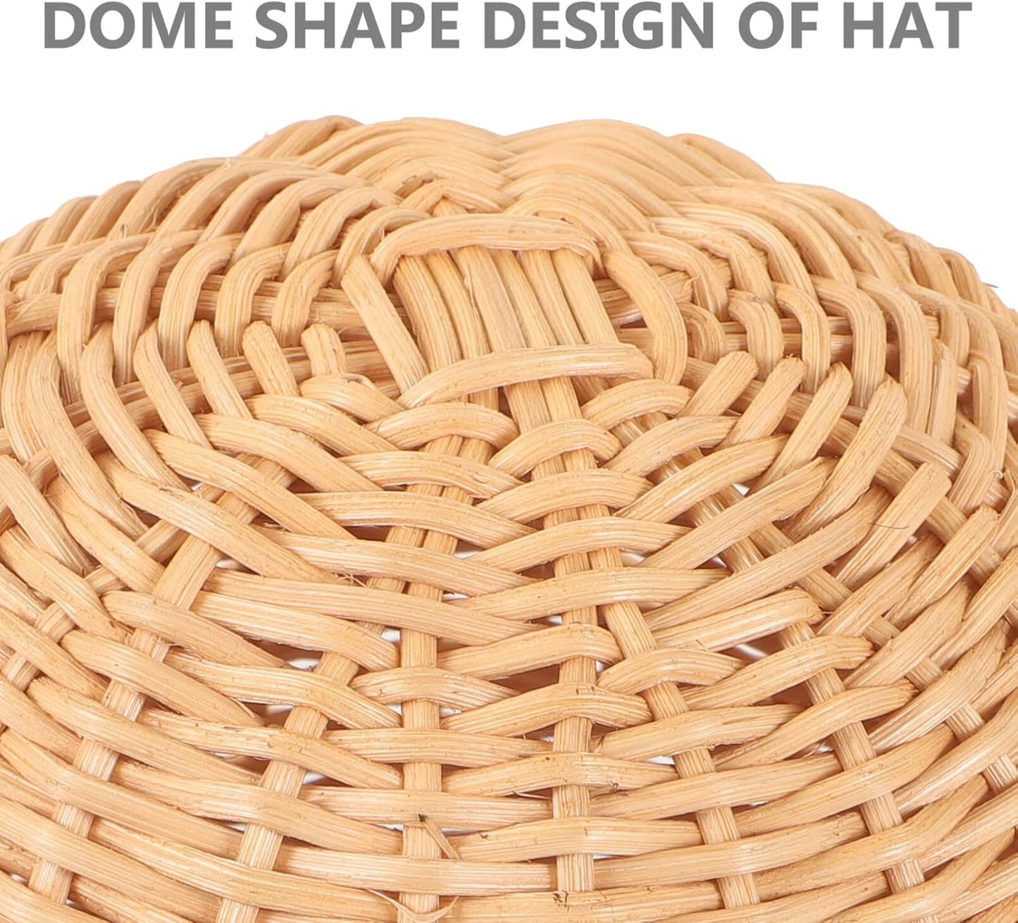 Rattan Hat Display Stand - Dome Shape Wicker Mannequin Head Holder for Hats & Wigs | Stylish Home Décor