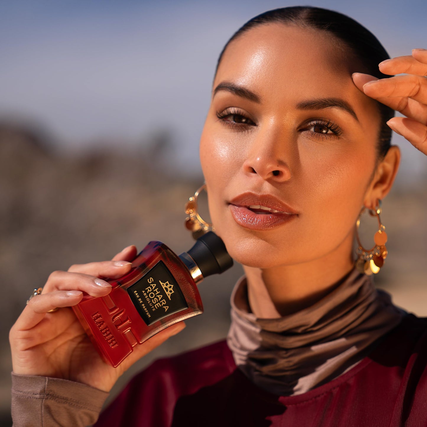 H HABIBI Sahara Rose Absolute Eau de Parfum, Deep Perfume Strength, 75 ml 2.5 fl oz, Luxury Rose Perfume for Men and Women, Long Lasting Arabian Perfume, Made in USA