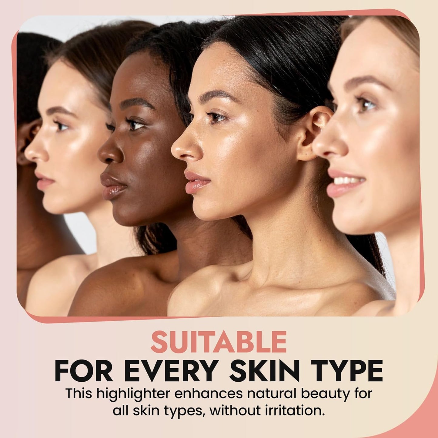 Organic Highlighter Makeup Powder - Talc-Free Vegan Shimmer for Face, Body & Collarbone | Lightweight Diamond Dust Finish