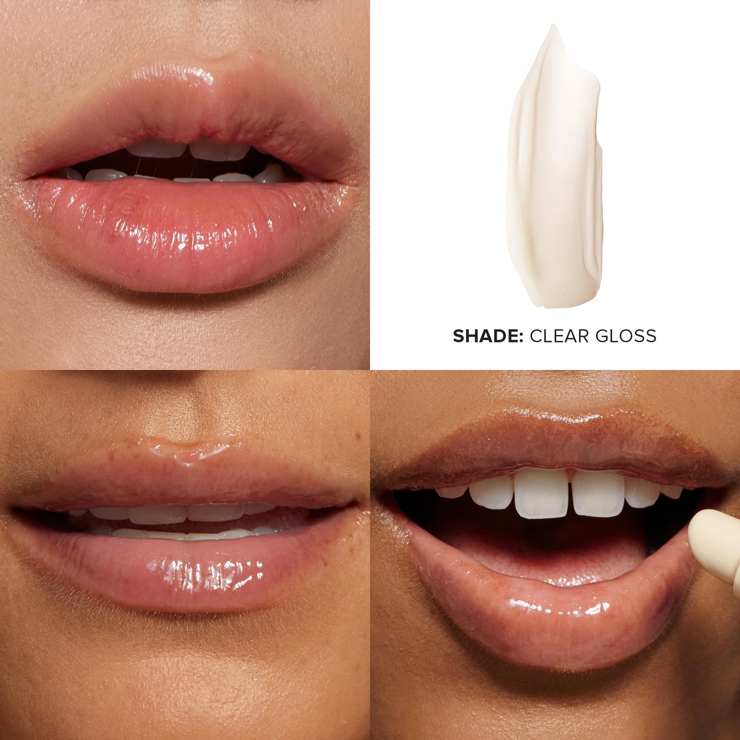 Nudestix Hydrating Peptide Lip Butter – Glossy Lip Balm with Avocado, Shea Butter & 2% Peptides for Hydration & Plumping | Clean, Vegan & Cruelty-Free - Clear Gloss