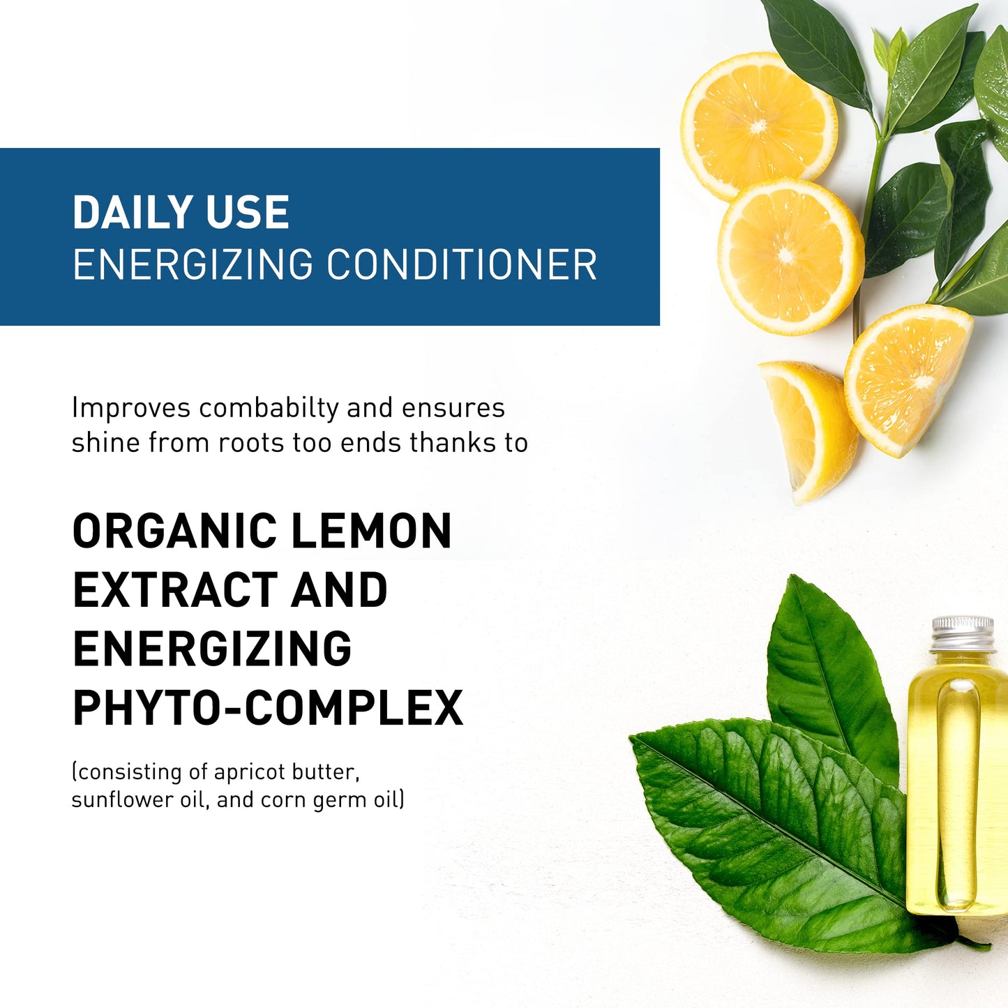 INSIGHT Clean Beauty Daily Use Energizing Conditioner With Organic Lemon Extract, Vegan, 13.5 fl oz