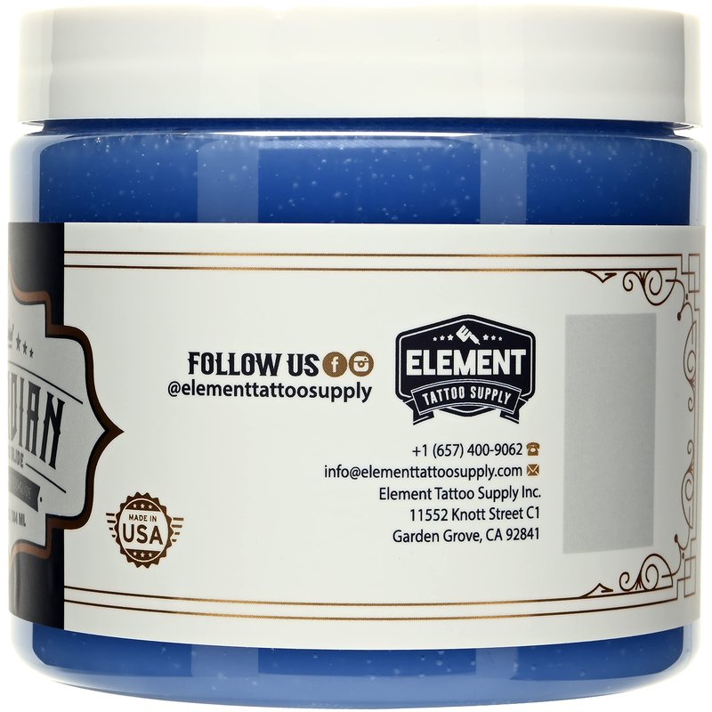 Element Tattoo Supply Guardian Tattoo Glide Gel - During Tattooing & Aftercare Tattoo Ointment, Moisturizing with Vit A, C, E & Botanical Extracts, Professional Grade, 13 oz Jar