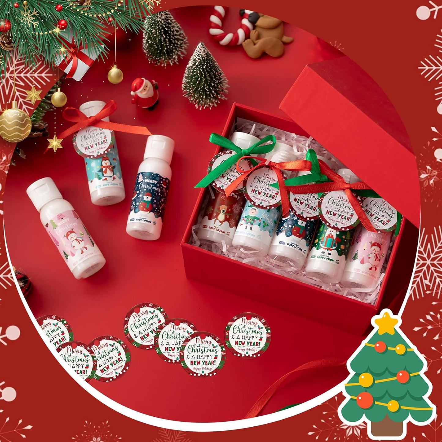 Christmas Hand Cream Gift Set - 24 Travel Size Moisturizing Lotions for Women | Perfect for Party Favors & Stocking Stuffers