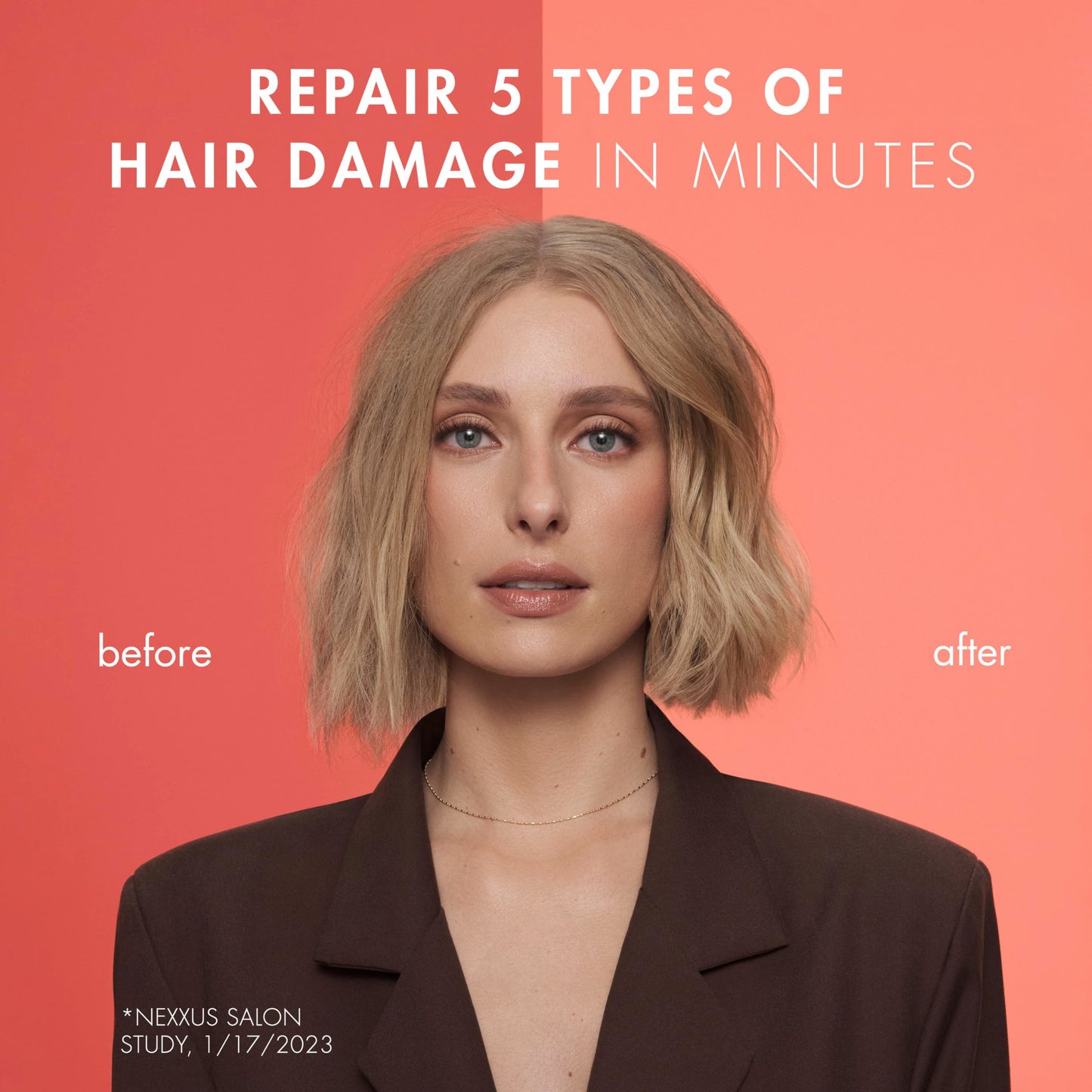 Nexxus Bond Repair Shampoo & Conditioner Bundle Amino Bond 2 Pack for All Types of Damaged Hair, with Keratin Protein and Amino Acids, 13.5 oz,