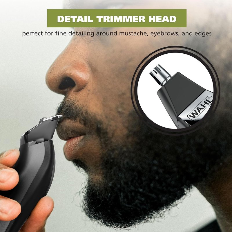Wahl Color Pro Rechargeable Cordless Beard Trimmer Set | Includes Detail Eyebrow & Nose Hair Trimmers