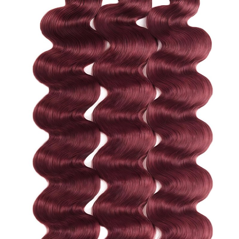 Burgundy Bundles Human Hair 99J Body Wave Bundles 8 10 12 inch Brazilian Hair 3 Bundle Wine Red Virgin Remy Hair Weave 100g Per Bundle
