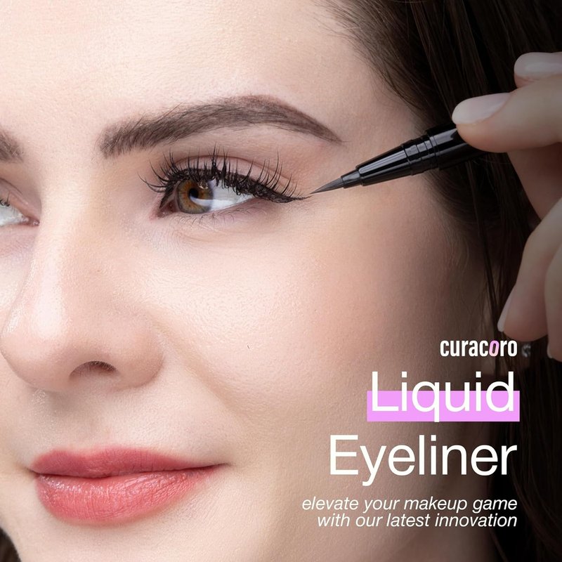 Oil-Free Liquid Eyeliner for Eyelash Extensions - Ultra-Fine Felt Tip, Waterproof & Long-Lasting Black