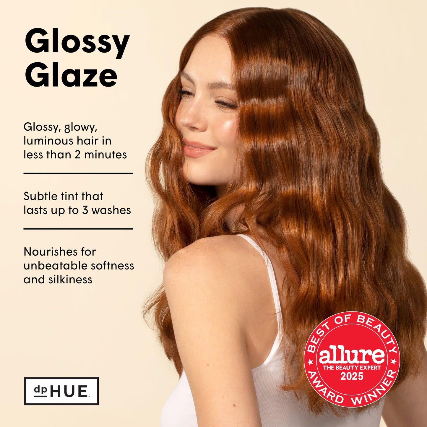 dpHUE Glossy Glaze - 4 fl oz - In-Shower Conditioning Glaze for Luminous Shine - Paraben, SLS & SLES Sulfate Free - Leaping Bunny Certified