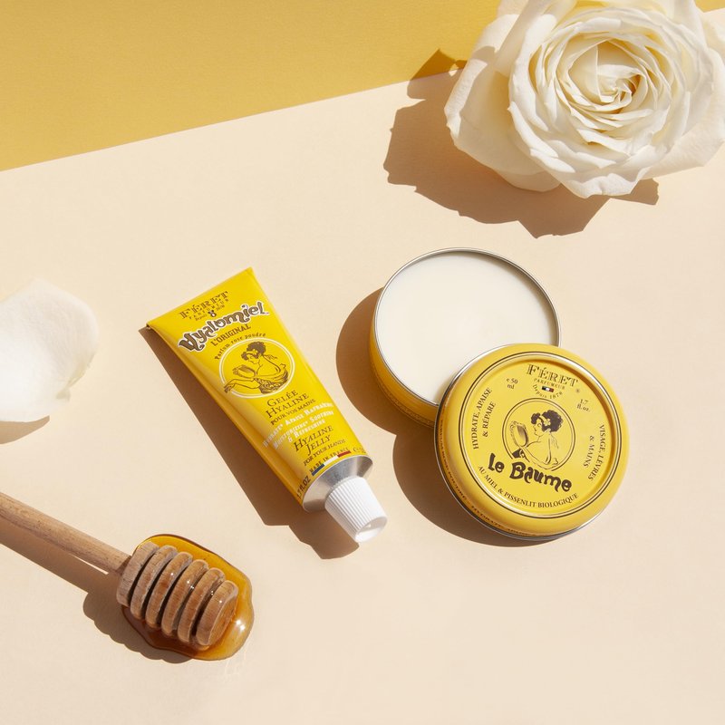 Feret Parfumeur Le Hyalomiel Gel Moisturizer – Rose Poudré – Hydrating Skincare with Organic Honey – Soothing Gel for Dry, Cracked Hands, Feet & Skin – Made in France – 50ml / 1.7oz