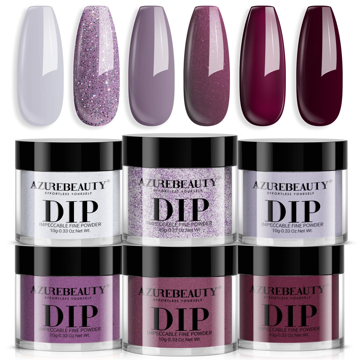 AZUREBEAUTY Dip Powder Nail Set 6 Colors