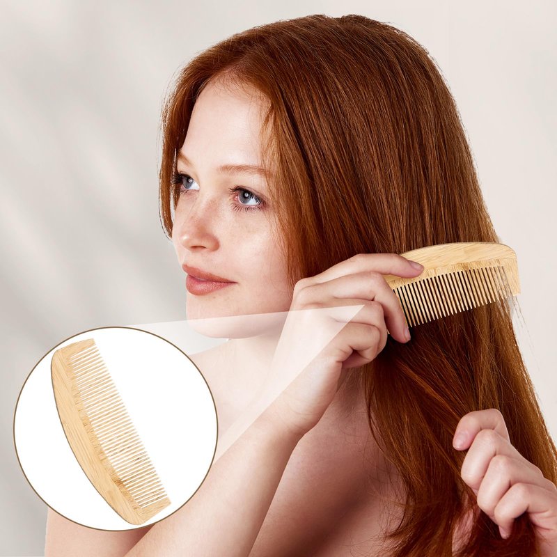 Honeydak 10 Pcs Bamboo Comb Set Natural Handmade Anti-static Set Includes Wide fine Tooth Rat Tail Tooth Combs for Detangling Long Short Thick Thin Curly or Wavy Hair Suitable for Both Women and Men