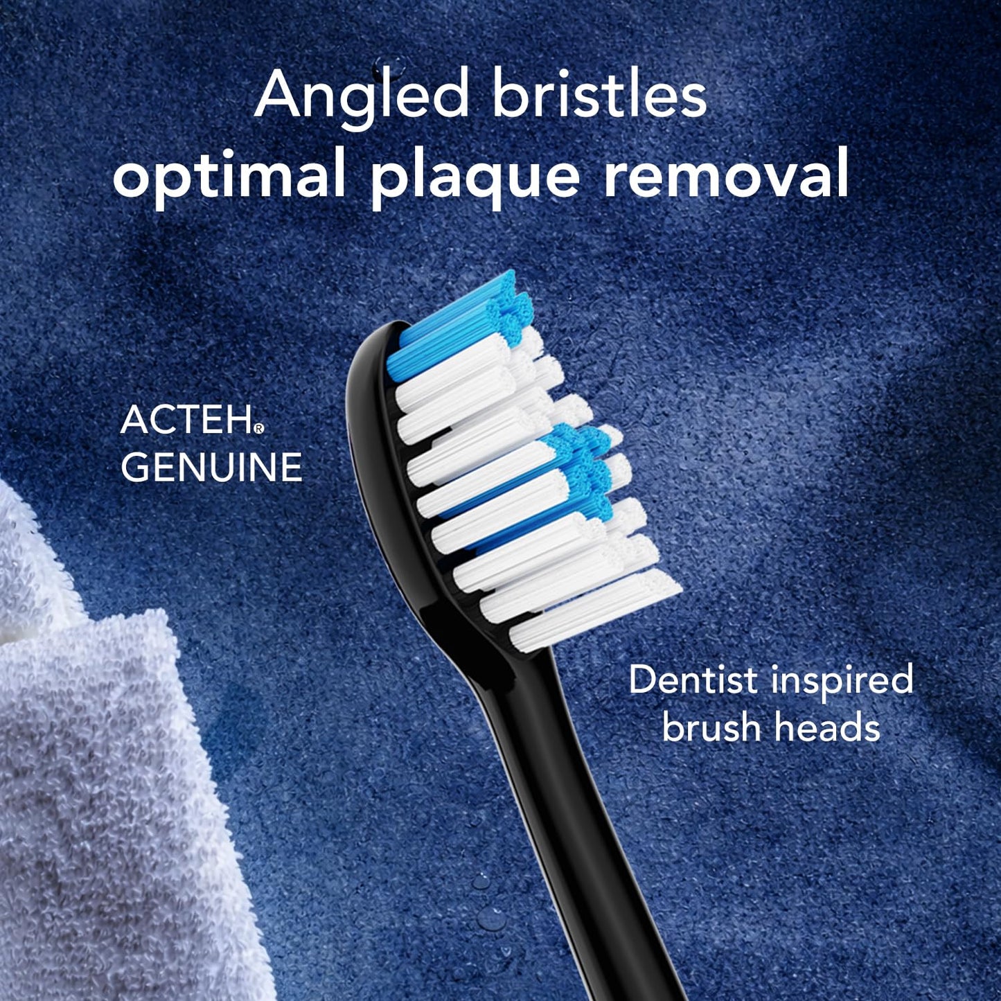 Acteh Toothbrush Replacement Heads Compatible with Acteh, JetWave UV, Sonic Edge, eBrush Models (8 Pack White)