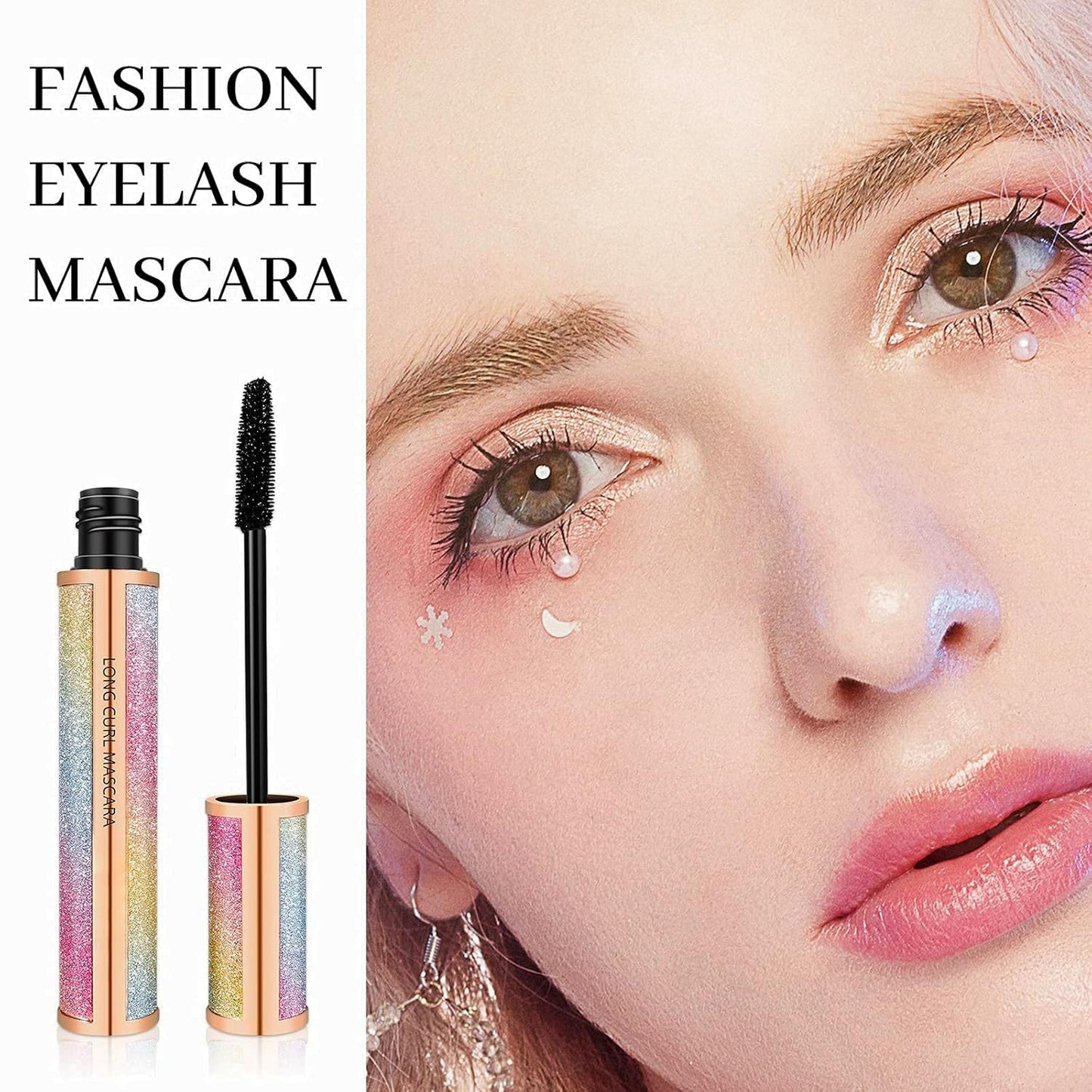 4D Silk Fiber Lash Mascara - Luxuriously Longer, Voluminous Eyelashes, Waterproof Tubing Mascara in Black, Natural Lengthening, Smudge-proof, Hypoallergenic, No Clumping, Easy to Apply & All Day Full