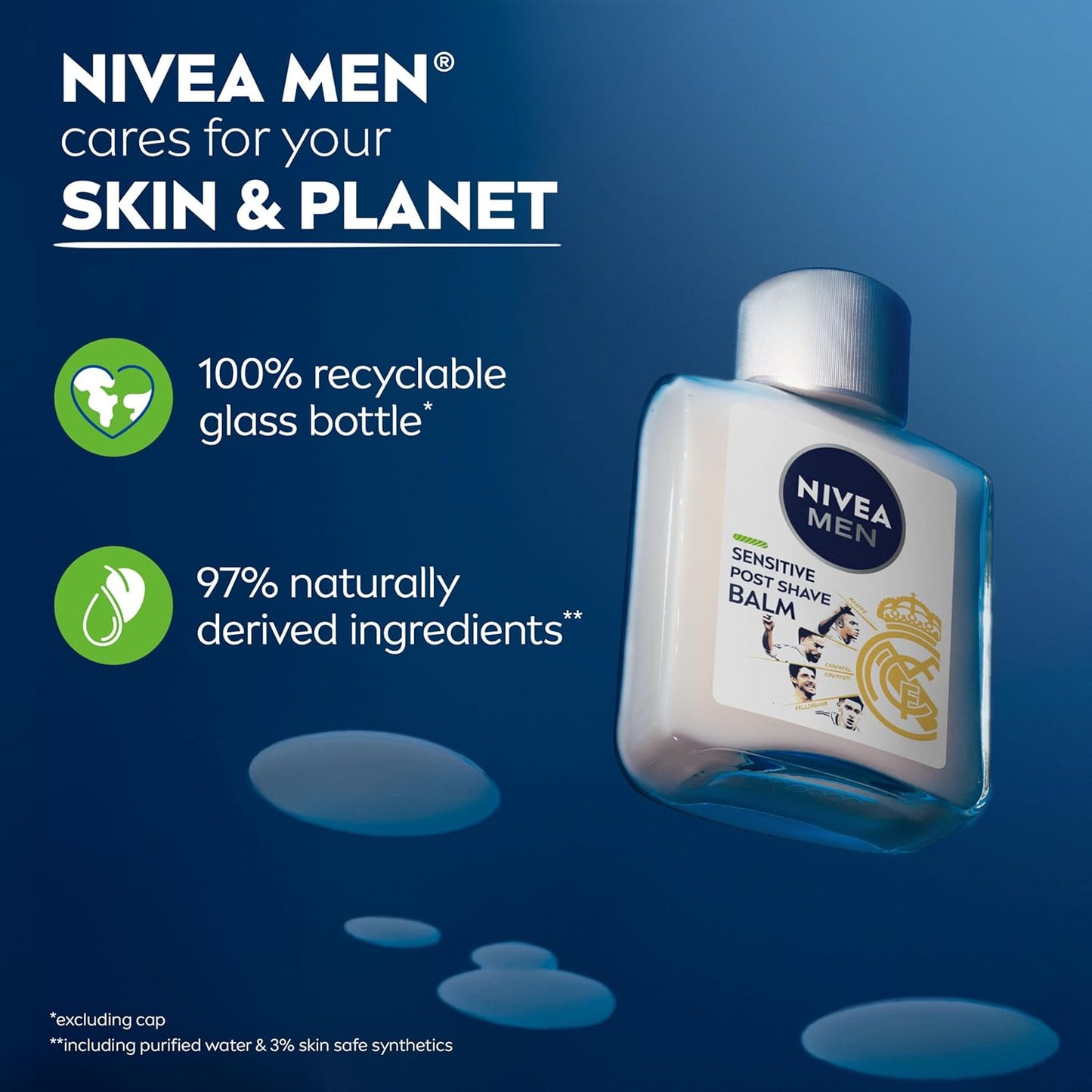 NIVEA MEN Post Shave Balm for Sensitive Skin - Alcohol Free, VitaminPro Complex | 3.3 Fl Oz