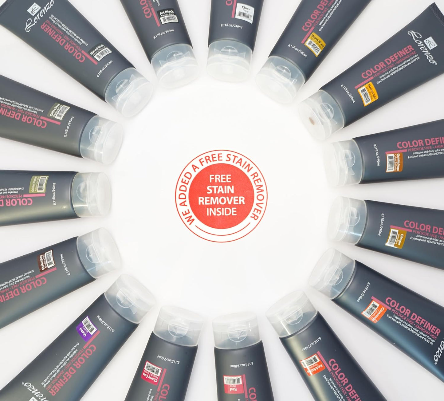 Lorenzo Color Definer Cellophane - Jet Black Hair Color Treatment | Ammonia & Peroxide Free | 240ml