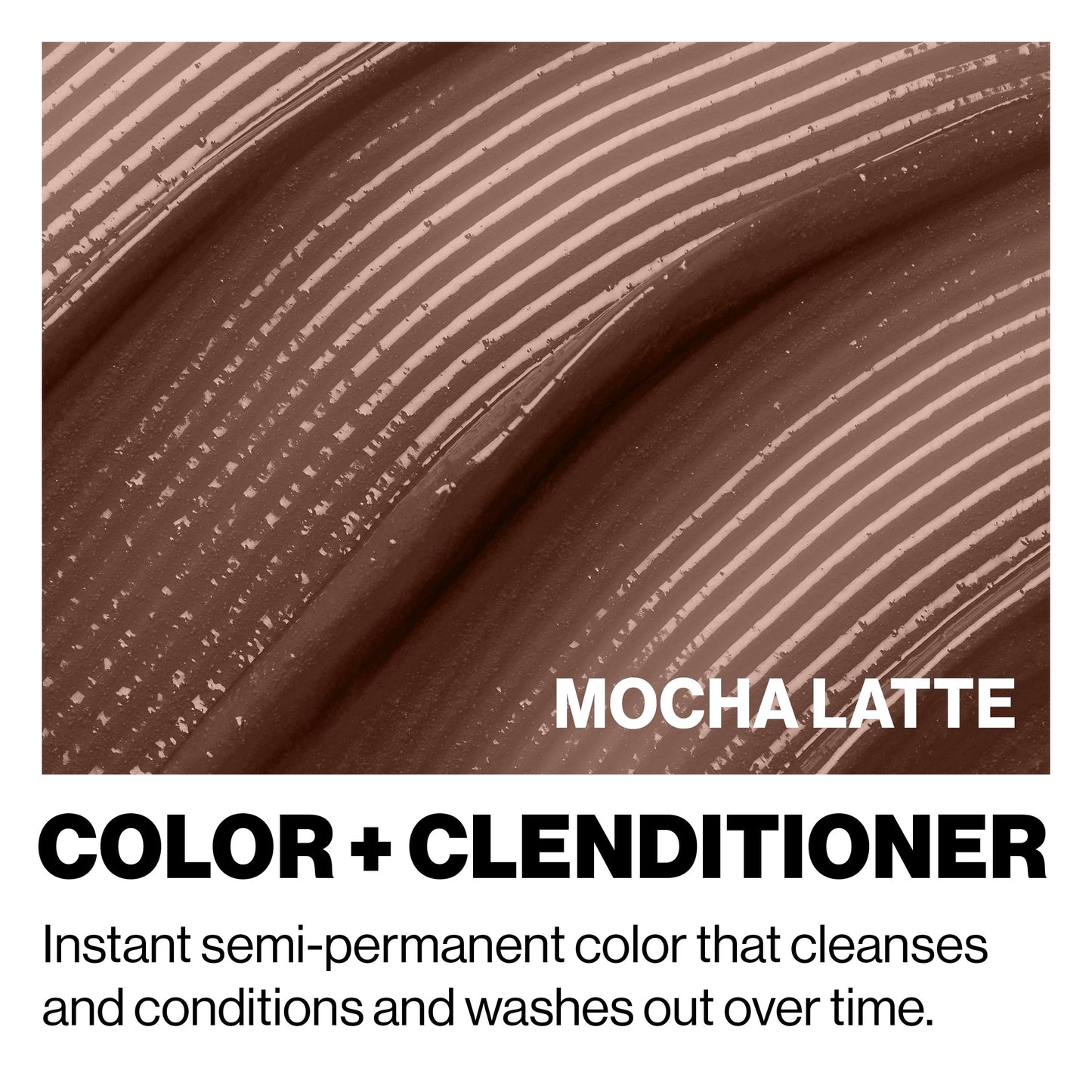 Keracolor Color + Clenditioner 3-in-1 Color-Depositing Conditioner, Gently Cleanses & Conditions, Semi-Permanent Mocha Latte Hair Color, 12 Fl Oz