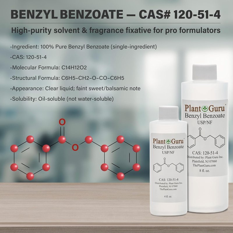 Benzyl Benzoate USP Grade Liquid - Ideal for Fragrance, Cosmetics & Hair Care | 32 fl. oz.