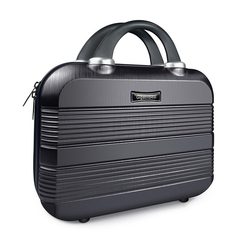 GigabitBest Portable Makeup Travel Case，PC+ABS hard shell cosmetic case,Women's portable cosmetic case with safety lock, suitable for travel and daily use-Green