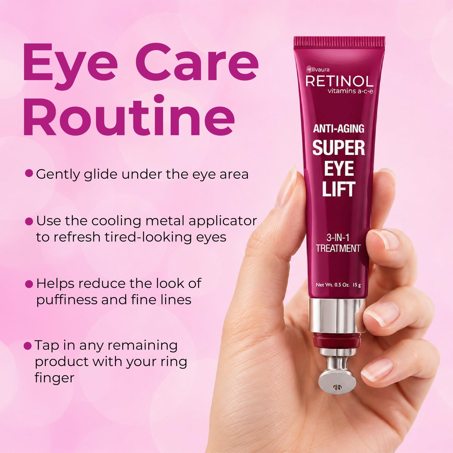 LIVAURA Retinol Super Eye Lift - Under Eye Cream for Dark Circles, Bags