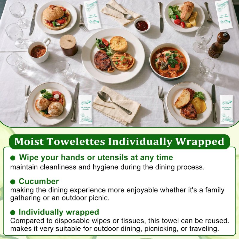 Moist Cotton Towel Bulk Moist Towelettes Individually Wrapped,White Towel Services,Refreshment Pre Moistened Towels for Dentist Travel Sport Party Hotel 50，Lavender