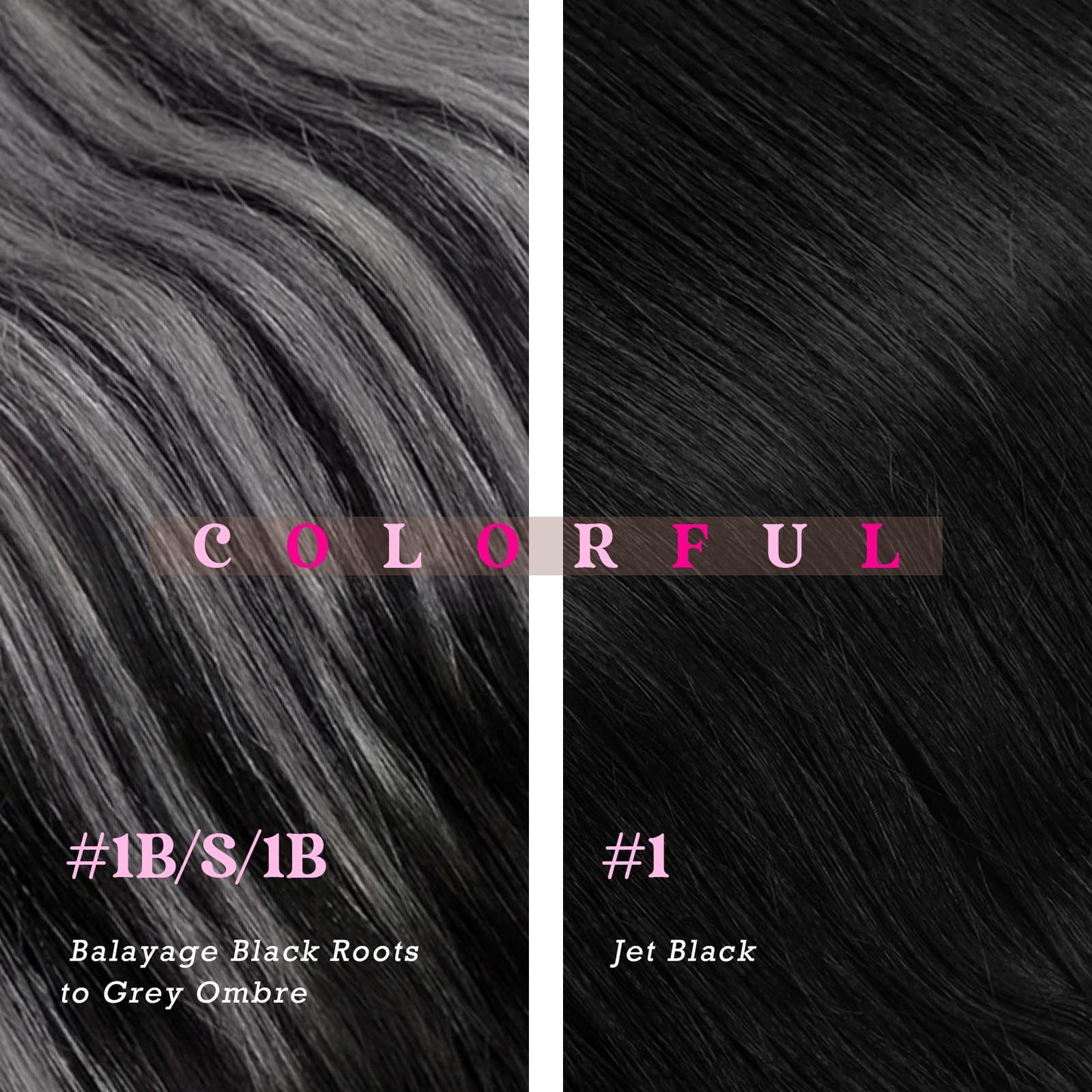 Ve Sunny Clip in Human Hair Extensions Black Grey Clip in Hair Extensions Human Hair Off Black to Silver Grey Balayage Clip on Hair Extensions Short Hair 70g 5pcs 12inch, 2.4692 Ounce