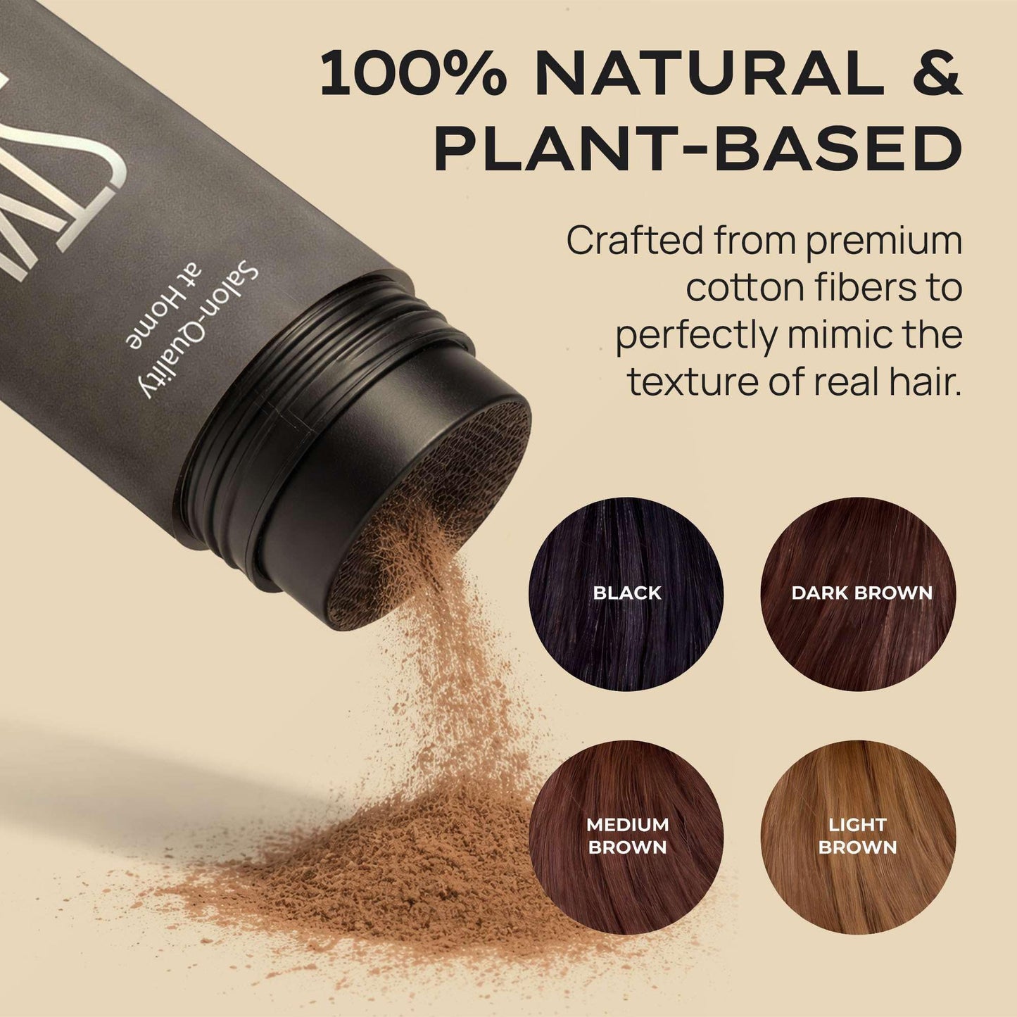 Style Edit Hair Building Fibers for Thinning Hair | Conceals Receding Hairlines, Fine Hair & Bald Spots for Fuller looking hair, 100% Plant-Based Thickening Powder for Men & Women, Light Brown 0.88oz
