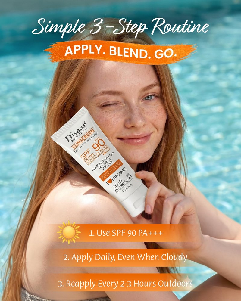 Disaar Beauty Sunblock Cream – Oil-Free SPF Protection for Face & Body, Lightweight Daily Sunscreen with Non-Greasy Finish