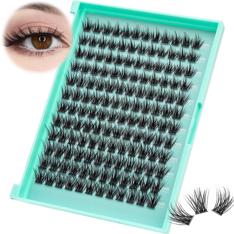 Bodermincer Eyelash Clusters - D Curl False Lashes in Mixed Lengths 10-12-14mm | Natural Look