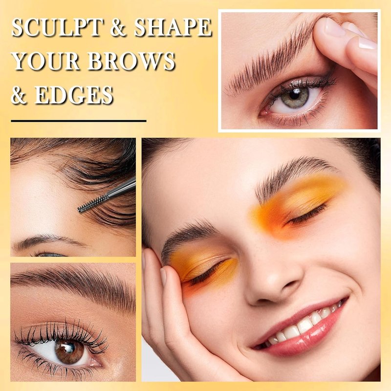 Super Hold Clear Eyebrow Gel - Waterproof Long-Lasting Brow Styling Glue | Fast-Dry Vegan Formula (2-Pack)