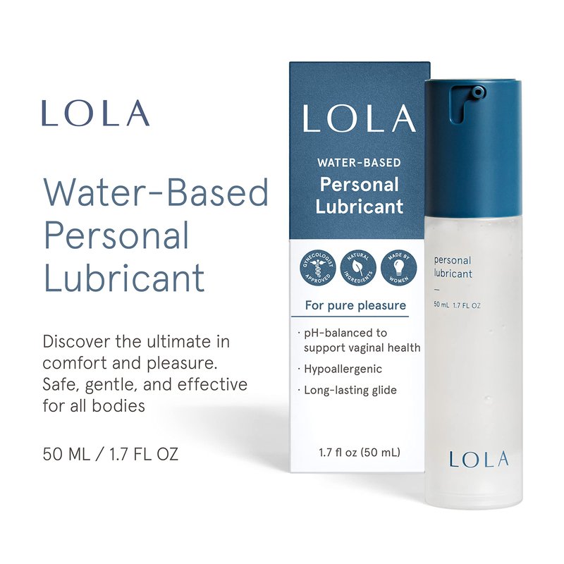 LOLA Water-Based Personal Lubricant – Unscented Lube for Couples, Gentle, pH-Balanced, Non-Sticky, Easy Clean, for Women & Men