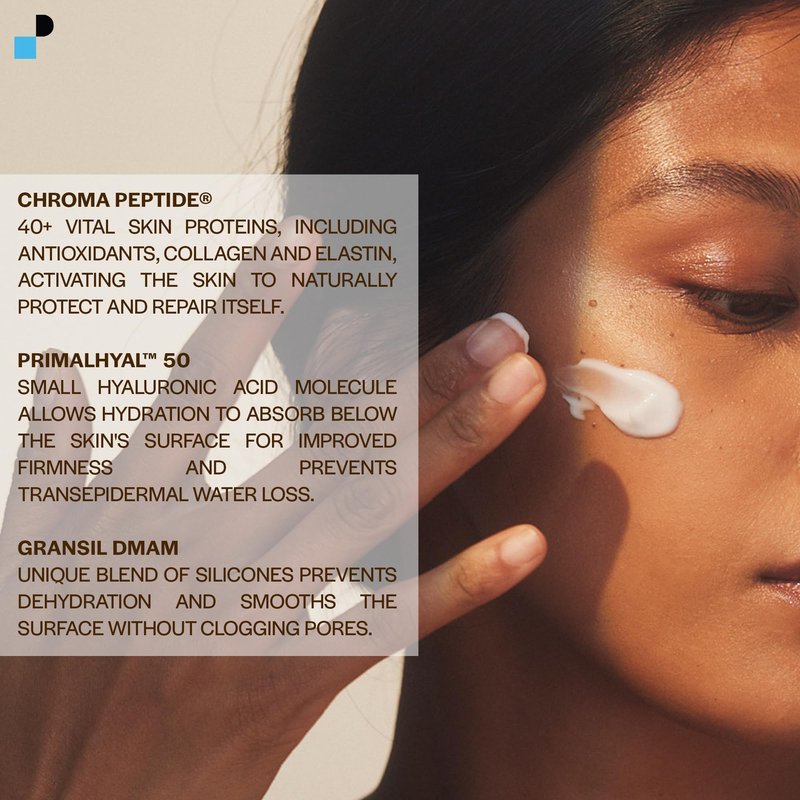 CHROMAT Beyond Moisture Peptide Moisturizer for Face - 50mL Daily Nourishing Cream with Hyaluronic Acid for Deep Hydration - Multi Peptide Face Cream for Anti-Aging & Skin Tone