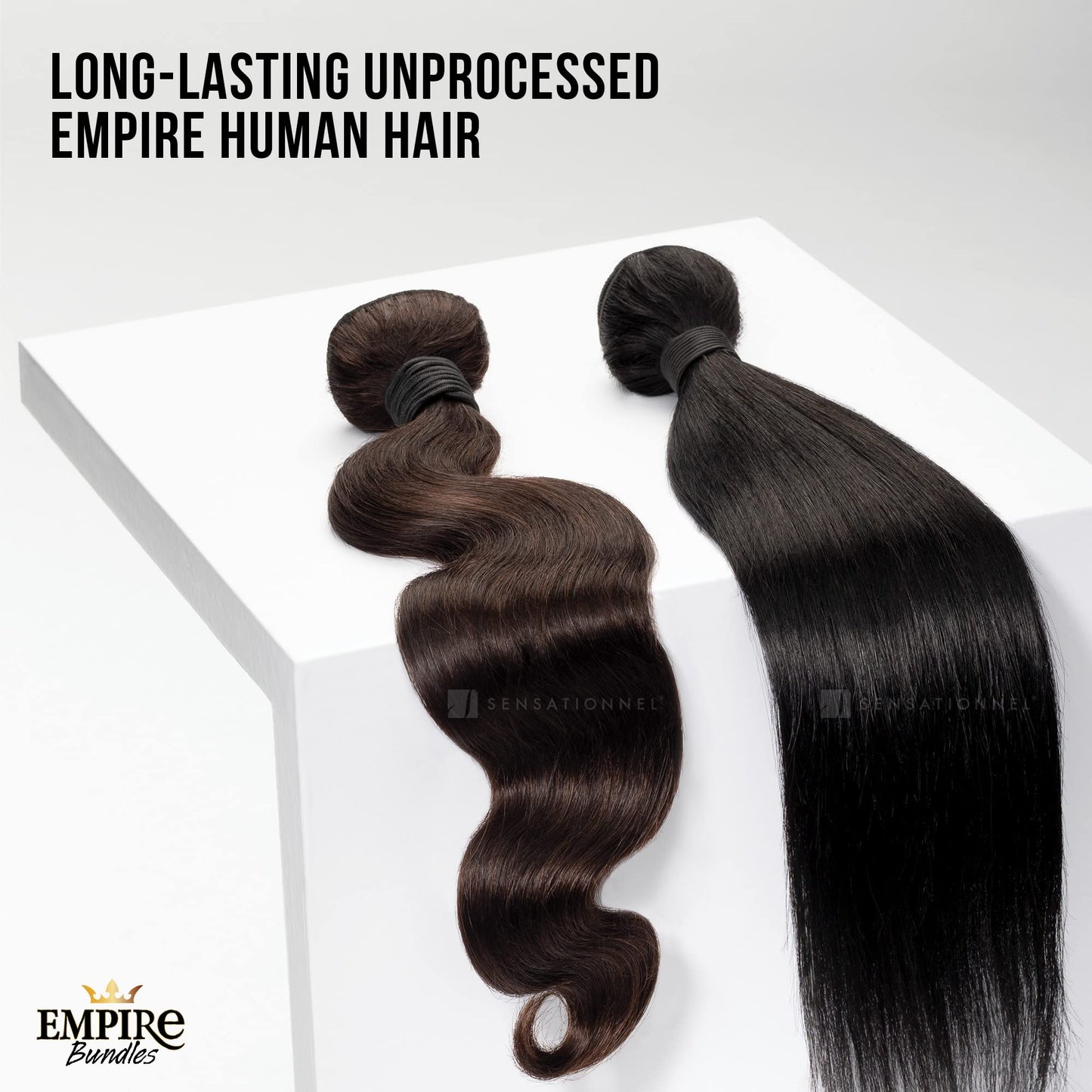Sensationnel Empire Bundles- Straight 10a Tangle Shed Free Human Hair for Weaving and Sew in Styles - 1 pack (14 inch, NATURAL)