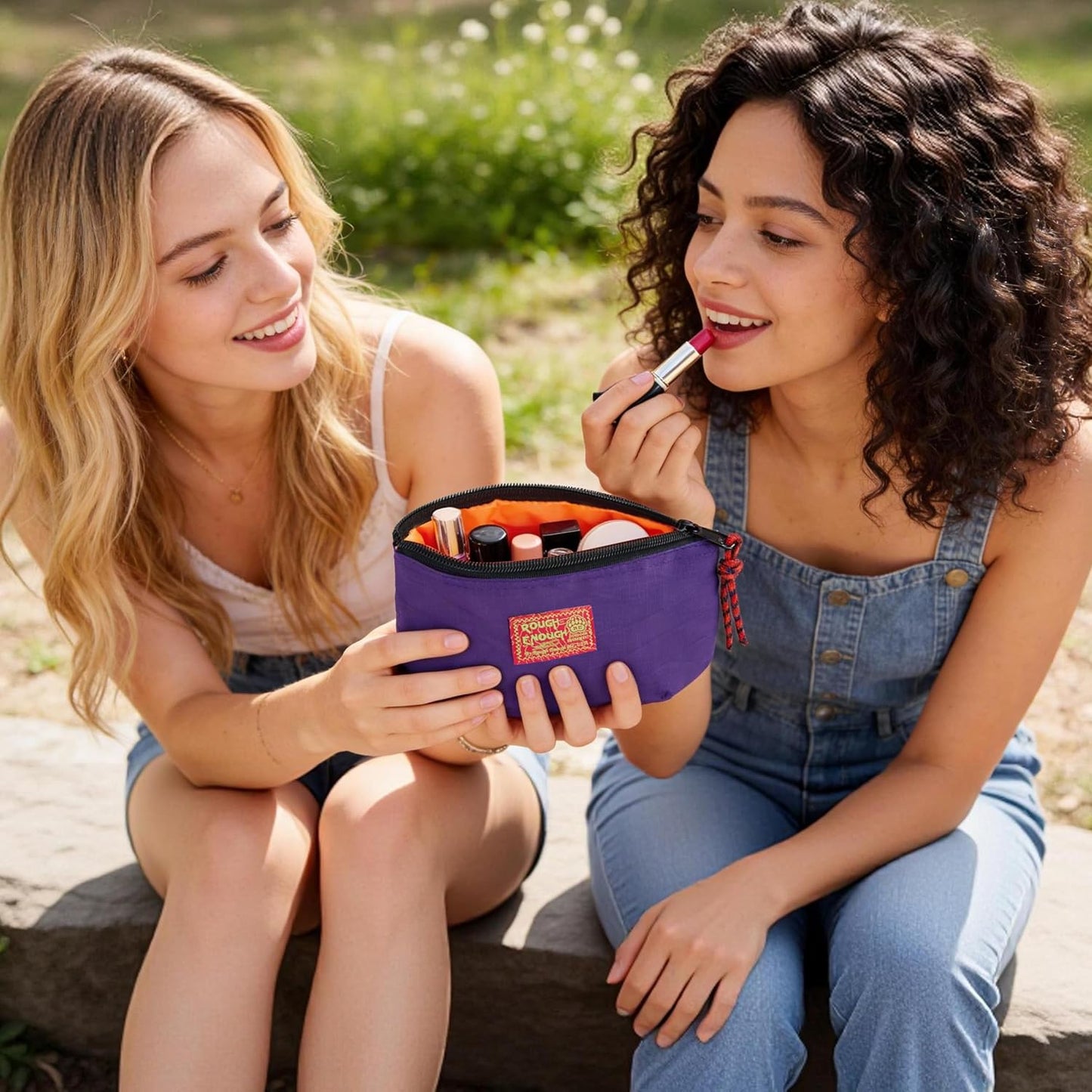 Small Travel Cosmetic Bag - Cute Compact Makeup Pouch with Leak-Resistant Design | Purple