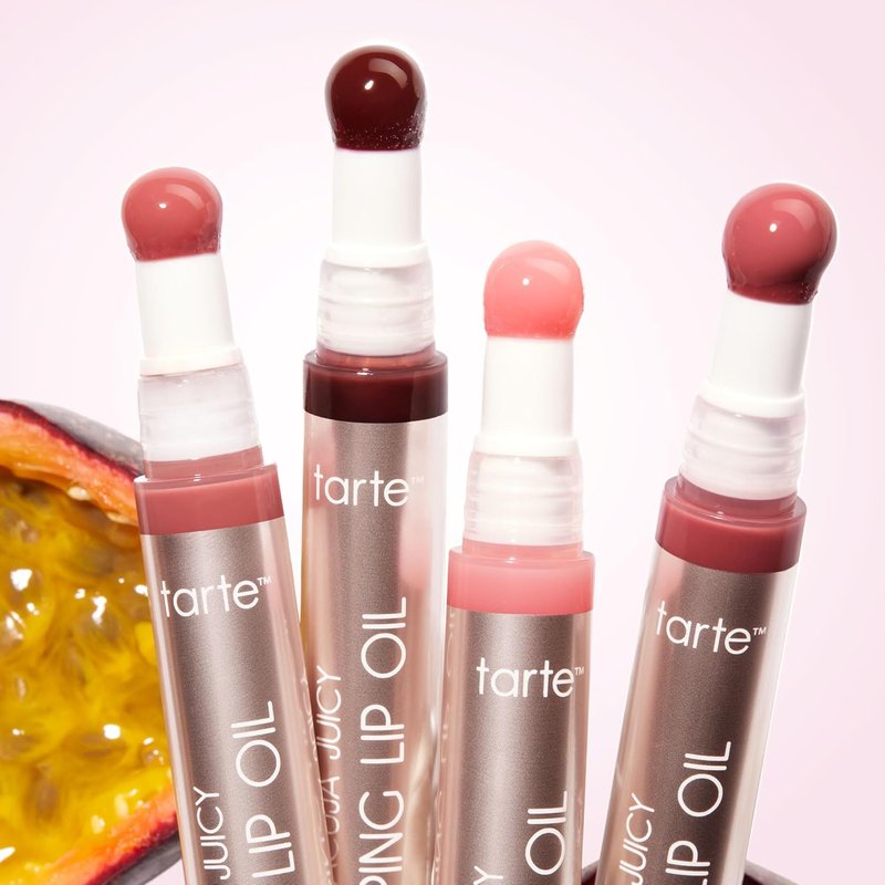 Tarte Maracuja Juicy Plumping Lip Oil - Hydrating Lip Plumper with Hyaluronic Acid & Vitamin E | Vegan & Cruelty-Free