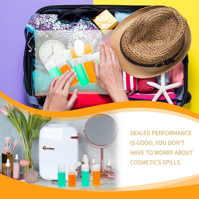 100 Pcs 12ml 0.4oz mini Plastic Sample Bottle Flip Cap Empty Travel Bottles Small Squeeze Sample Containers Leakproof Refillable for Makeup Cosmetic Toiletry Foundation
