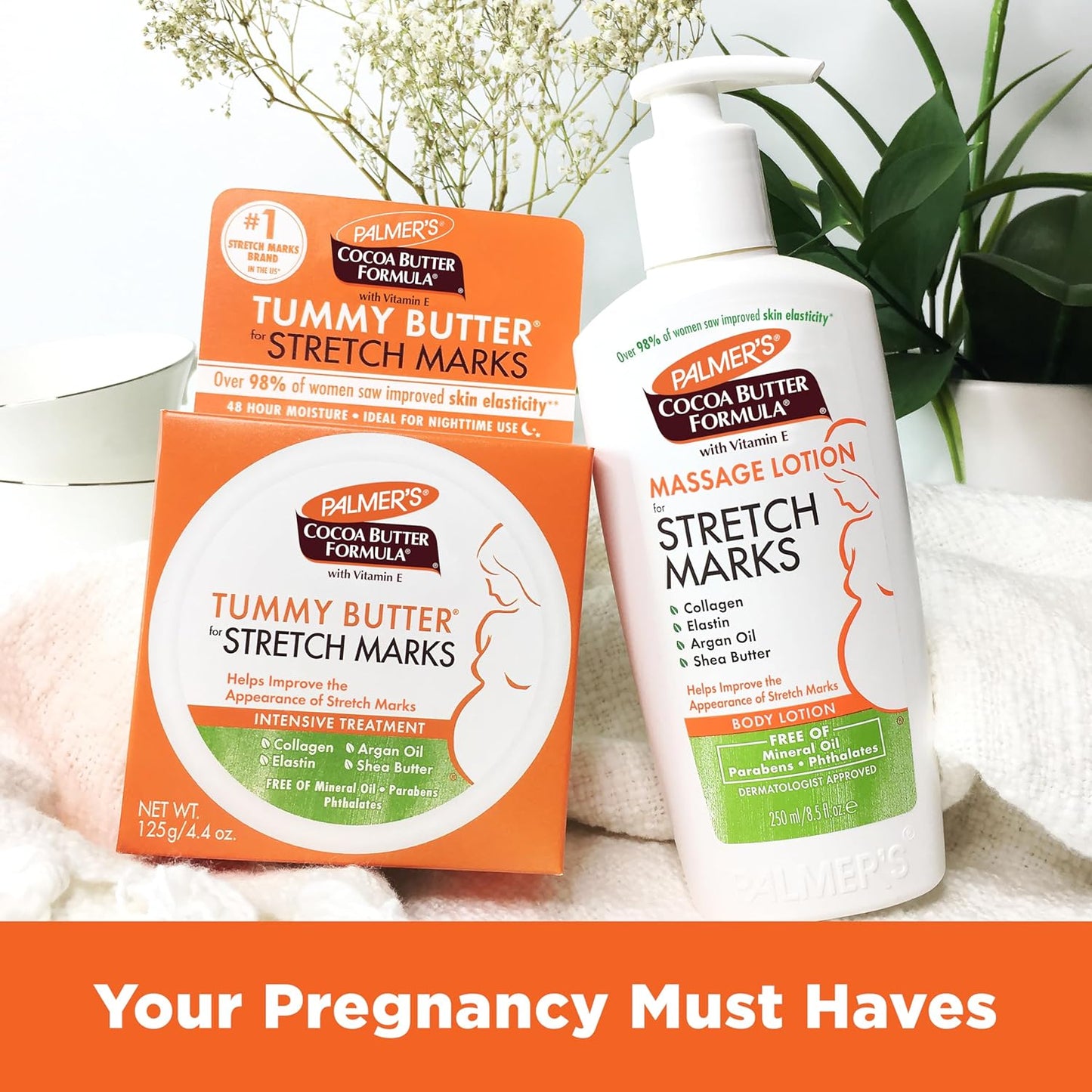 Palmer's Cocoa Butter Formula Massage Lotion - Stretch Marks & Pregnancy Skin Care | 8.5 Oz with Collagen & Shea Butter